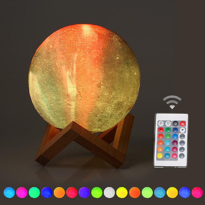 10cm394in 3D Printing Star Moon Lamp USB Led Moon Shaped Table Night Light with Base 16 Colors Changing Touch&Remote Control
10cm394in 3D Printing Star Moon Lamp USB Led Moon Shaped Table Night Light with Base 16 Colors Changing Touch&Remote Control