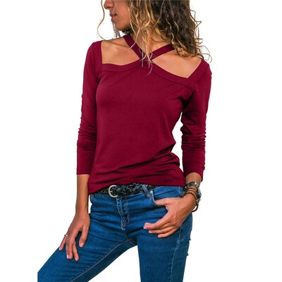 Nomeni Women Autumn Solid O-Neck Halter Casual T shirt Long Sleevet Tops Blouse Shirt
Nomeni Women Autumn Solid O-Neck Halter Casual T shirt Long Sleevet Tops Blouse Shirt