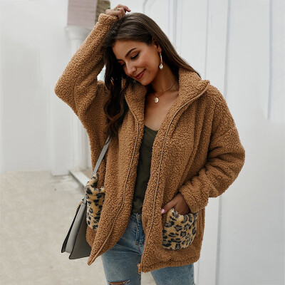 Patchwork Leopard Pocket Jacket Coat Winter Women Zippers Turn Down Neck Thick Warm Outwear Clothes
Patchwork Leopard Pocket Jacket Coat Winter Women Zippers Turn Down Neck Thick Warm Outwear Clothes
