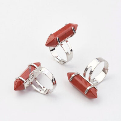 Natural Red Jasper Finger Rings with Iron Ring Finding Platinum Bullet Size 8 18mm
Natural Red Jasper Finger Rings with Iron Ring Finding Platinum Bullet Size 8 18mm