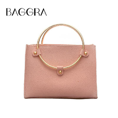 Women Metal Ring Handbag PU Leather Shoulder Tote Bag Ladies Messenger Crossbody Bag BlackGreyPink
Women Metal Ring Handbag PU Leather Shoulder Tote Bag Ladies Messenger Crossbody Bag BlackGreyPink