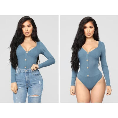 SEXY Women&39s Long Sleeve Bodysuit Jumpsuit Romper Ladies Buttons Stretch Leotard Tops
SEXY Women&39s Long Sleeve Bodysuit Jumpsuit Romper Ladies Buttons Stretch Leotard Tops