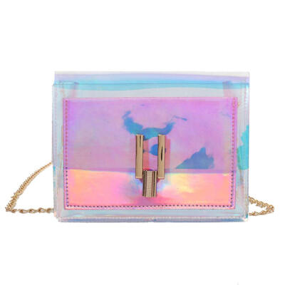 Women Laser Holographic Shoulder Bag Messenger PVC Chain Crossbody Handbags
Women Laser Holographic Shoulder Bag Messenger PVC Chain Crossbody Handbags