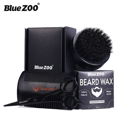 Blue ZOO 4PcsSet Mens Beard Care Kit with Beard BrushWooden CombStainless Steel ScissorBeard Wax
Blue ZOO 4PcsSet Mens Beard Care Kit with Beard BrushWooden CombStainless Steel ScissorBeard Wax