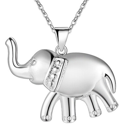 Fashion Jewelry 925 Sterling Silver Lucky Elephant NecklacePendant Nice Unisex Gift Necessaries
Fashion Jewelry 925 Sterling Silver Lucky Elephant NecklacePendant Nice Unisex Gift Necessaries