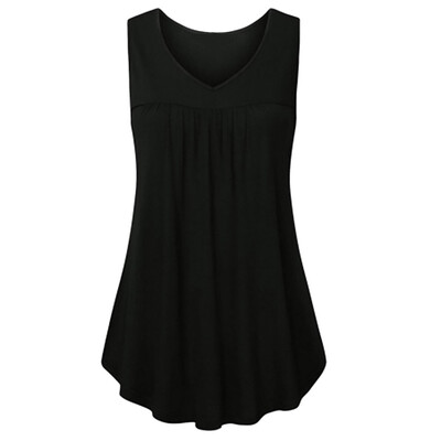 Starmoon Womens Summer Solid Sleeveless V Neck T Shirts Blouse Pleats Tunic Tank Tops
Starmoon Womens Summer Solid Sleeveless V Neck T Shirts Blouse Pleats Tunic Tank Tops