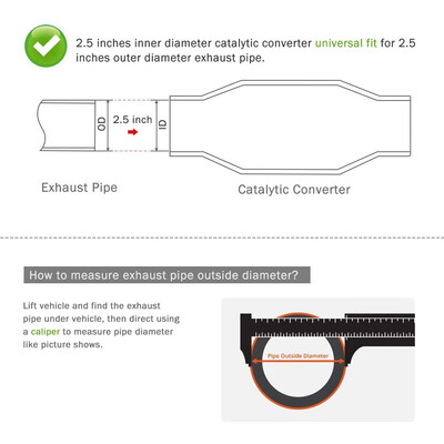25" InletOutlet Catalytic Converter wO2 Nut Universal-Fit Stainless Steel High Flow CAT EPA Compliant
25" InletOutlet Catalytic Converter wO2 Nut Universal-Fit Stainless Steel High Flow CAT EPA Compliant