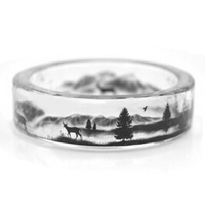 Handmade Gothic Epoxy Resin Ring Black&White Deer Wind Material Sen Department of Fresh Art Epoxy Ring
Handmade Gothic Epoxy Resin Ring Black&White Deer Wind Material Sen Department of Fresh Art Epoxy Ring