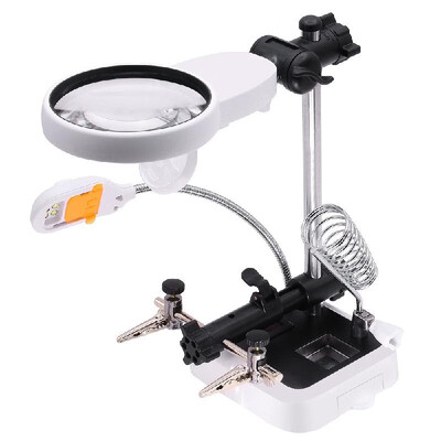 DIY PCB Soldering Desk Magnifier Warm&Cold Color Temperature LED Light Magnifiers Soldering Iron Helping Hands Auxiliary Clamp
DIY PCB Soldering Desk Magnifier Warm&Cold Color Temperature LED Light Magnifiers Soldering Iron Helping Hands Auxiliary Clamp
