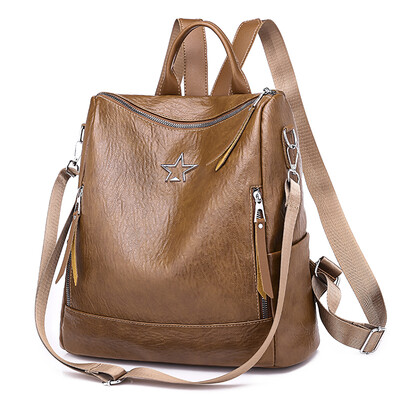 Backpack womens waterproof Korean tide backpack soft leather leisure fashion travel capacity
Backpack womens waterproof Korean tide backpack soft leather leisure fashion travel capacity