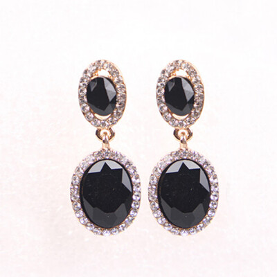 New Vintage Drop Earrings Oval Egg Shape Cute Red Color Cubic Zircon Crystal Black gold color Earrings Jewellry Women Gifts
New Vintage Drop Earrings Oval Egg Shape Cute Red Color Cubic Zircon Crystal Black gold color Earrings Jewellry Women Gifts