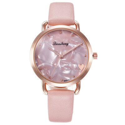 New ladies fashion creative peach heart shell belt quartz watch casual student table female model generation
New ladies fashion creative peach heart shell belt quartz watch casual student table female model generation