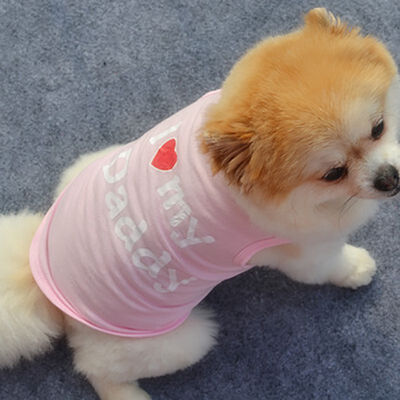 Dog Vest Shirt Clothes Coat Pet Cat Puppy Cotton Vests I LOVE MY DADDY MOMMY Printed Clothing For Dogs Costumes
Dog Vest Shirt Clothes Coat Pet Cat Puppy Cotton Vests I LOVE MY DADDY MOMMY Printed Clothing For Dogs Costumes