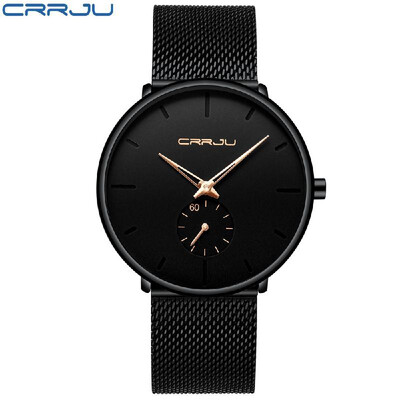 CRRJU Men Fashion Casual Quartz Watch Simple Stainless Steel Mesh Band Watches Elegant Ultra Slim Wrist Watch
CRRJU Men Fashion Casual Quartz Watch Simple Stainless Steel Mesh Band Watches Elegant Ultra Slim Wrist Watch