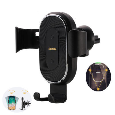 REMAX RM-C38 Portable 10W Car Air Vent Outlet Clamp Phone Holder Wireless Charger For Mobile Phones
REMAX RM-C38 Portable 10W Car Air Vent Outlet Clamp Phone Holder Wireless Charger For Mobile Phones