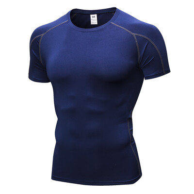 Mens tight short sleeve fitness exercise running training stretch quick dry T-shirtDISHENG-053
Mens tight short sleeve fitness exercise running training stretch quick dry T-shirtDISHENG-053