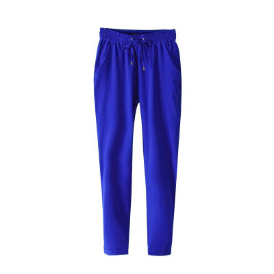New Trousers For Women Solid Candy Color Long Loose Harem Pants Women Slim Elastic Chiffon Trousers NV1
New Trousers For Women Solid Candy Color Long Loose Harem Pants Women Slim Elastic Chiffon Trousers NV1