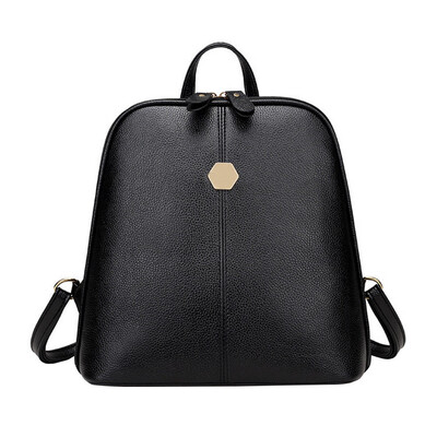 Tailored College wind shoulder bag soft leather fashion wild rivets ladies backpack BK
Tailored College wind shoulder bag soft leather fashion wild rivets ladies backpack BK