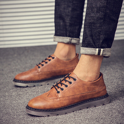 New mens shoes black business shoes Korean version of Joker casual British Brock tide shoes men
New mens shoes black business shoes Korean version of Joker casual British Brock tide shoes men