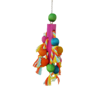 Parrot Toys Birds Plaything with Cotton Rope Hanging Wooden Multicolored Chewing Bite Cage Decoration
Parrot Toys Birds Plaything with Cotton Rope Hanging Wooden Multicolored Chewing Bite Cage Decoration