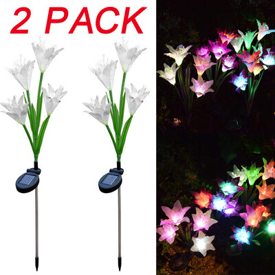 〖Follure〗2 Pcs Lily Flower Solar Powered Garden Stake Lights Artificial Flowers LED Light
〖Follure〗2 Pcs Lily Flower Solar Powered Garden Stake Lights Artificial Flowers LED Light
