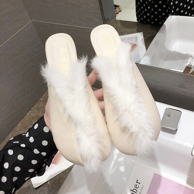 Sandals Female Ins Autumn&Winter temperament wear Baotou Half-slipper fashion 100 sets of wool slippers
Sandals Female Ins Autumn&Winter temperament wear Baotou Half-slipper fashion 100 sets of wool slippers