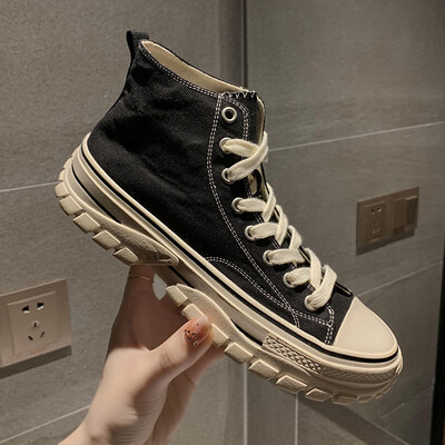 Net red white womens 2019 summer ins tide womens shoes black high-top canvas shoes sponge cake thick sole Joker board shoes
Net red white womens 2019 summer ins tide womens shoes black high-top canvas shoes sponge cake thick sole Joker board shoes