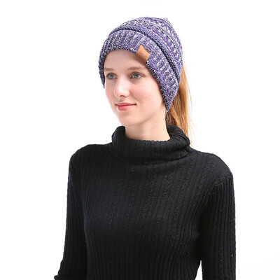 Winter Women Girl Knitted Beanies Cap Thick Warm Ponytail Beanie Hats Soft Slouchy Outdoor Ski Sports Hat
Winter Women Girl Knitted Beanies Cap Thick Warm Ponytail Beanie Hats Soft Slouchy Outdoor Ski Sports Hat
