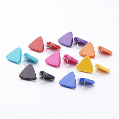 Resin Ear Studs with Nickel Free Iron Pins&Plastic Ear Nuts Triangle Platinum Mixed Color 26x24x45mm Pin 09mm
Resin Ear Studs with Nickel Free Iron Pins&Plastic Ear Nuts Triangle Platinum Mixed Color 26x24x45mm Pin 09mm