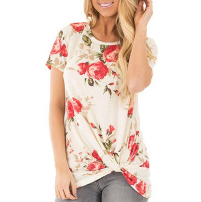 Starmoon Womens Ladies Short Sleeve Flowers Print Knot Tee Casual Tops T-Shirt Blouse
Starmoon Womens Ladies Short Sleeve Flowers Print Knot Tee Casual Tops T-Shirt Blouse
