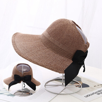 New Fashion Elegant Summer Female Bow Knitted Wool Straw Empty Hat Outdoor Travel Portable Foldable Sunscreen Beach Sunshade Hat
New Fashion Elegant Summer Female Bow Knitted Wool Straw Empty Hat Outdoor Travel Portable Foldable Sunscreen Beach Sunshade Hat
