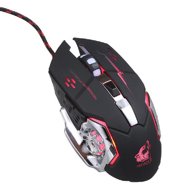 Free Wolf Wired Gaming Mouse Professional FPS Mouse with 4000DPI Gaming Mice with Programmable Buttons Ergonomic Grip RGB Light W
Free Wolf Wired Gaming Mouse Professional FPS Mouse with 4000DPI Gaming Mice with Programmable Buttons Ergonomic Grip RGB Light W