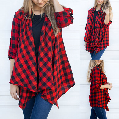 Roseonmyhand Womens Ladies Plaid Cardigan Long Sleeve Irregular Hem Coat Parka Outerwear
Roseonmyhand Womens Ladies Plaid Cardigan Long Sleeve Irregular Hem Coat Parka Outerwear