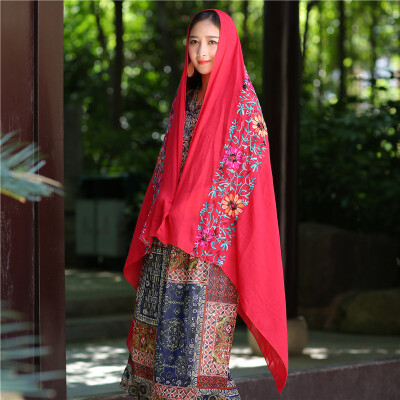 Embroidered linen flowers Nibel cotton&linen scarf air conditioning sunscreen dual-use spring&summer silk scarf female national wind shawl
Embroidered linen flowers Nibel cotton&linen scarf air conditioning sunscreen dual-use spring&summer silk scarf female national wind shawl