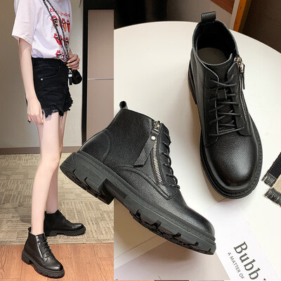 The first layer of leather Martin boots womens autumn&winter new side zipper leather ankle bo
The first layer of leather Martin boots womens autumn&winter new side zipper leather ankle bo
