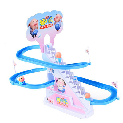 DIY Pig Climbing Stair Rail Toys Track Play Set Electric Music Climbing Bend Race Track Electronic Pig Toys
DIY Pig Climbing Stair Rail Toys Track Play Set Electric Music Climbing Bend Race Track Electronic Pig Toys