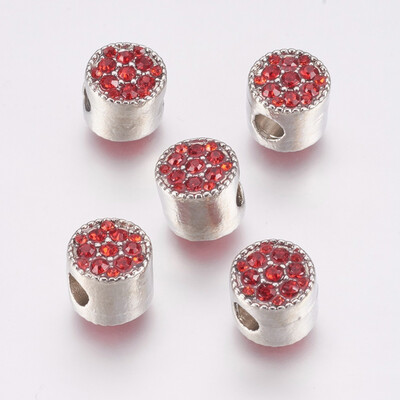 Alloy European Beads Large Hole Beads with Rhinestone Column Platinum Siam 11x10mm Hole 45mm
Alloy European Beads Large Hole Beads with Rhinestone Column Platinum Siam 11x10mm Hole 45mm