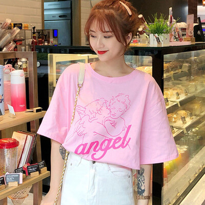 Women Summer Round Collar Cartoon Print Loose Short Sleeve Casual T-Shirt Simple Wild Tops
Women Summer Round Collar Cartoon Print Loose Short Sleeve Casual T-Shirt Simple Wild Tops