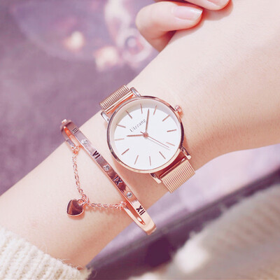 New casual atmosphere ladies watch womens fashion waterproof womens students Korean version of simple steel belt
New casual atmosphere ladies watch womens fashion waterproof womens students Korean version of simple steel belt