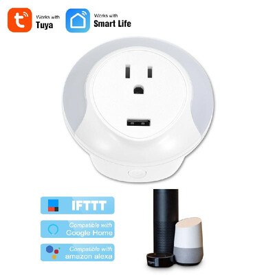 Mini Smart WiFi Socket with LED Night Lighting USB Charging Port WIFI Smart Plug Remote Control by Smart Phone from Anywhere Timin
Mini Smart WiFi Socket with LED Night Lighting USB Charging Port WIFI Smart Plug Remote Control by Smart Phone from Anywhere Timin