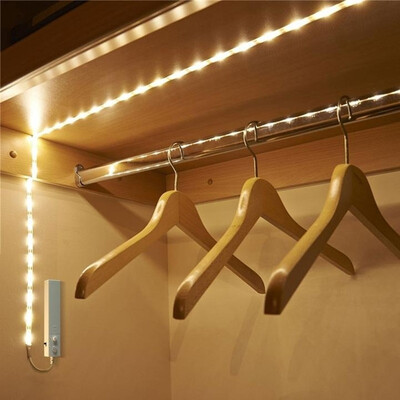 DC5V Motion Sensor LED Cabinet Light 1M LED Strip Light Closet Wardrobe Under Bed Lamp Stairs Hallway Lights
DC5V Motion Sensor LED Cabinet Light 1M LED Strip Light Closet Wardrobe Under Bed Lamp Stairs Hallway Lights