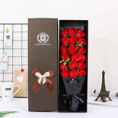 Gobestart Soap Rose Flower Jewelry Storage Gifts Box Valentines Mothers Day Gift 18PcsBox