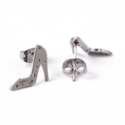 High-heeled Shoes 304 Stainless Steel Stud Earrings Stainless Steel Color 14x10x1mm Pin 08mm
High-heeled Shoes 304 Stainless Steel Stud Earrings Stainless Steel Color 14x10x1mm Pin 08mm