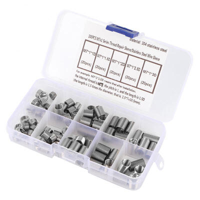 Greensen 100pcs M7 1 Coiled Wire Thread Repair Insert Stainless Steel Thread Screws Sleeve Set
Greensen 100pcs M7 1 Coiled Wire Thread Repair Insert Stainless Steel Thread Screws Sleeve Set