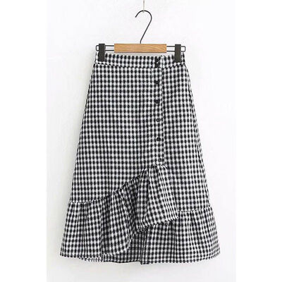 Women Summer Korean High Waist Skirt Female Irregular Ruffle Skirts Vintage Button Long Retro High Waist Cute For Women
Women Summer Korean High Waist Skirt Female Irregular Ruffle Skirts Vintage Button Long Retro High Waist Cute For Women