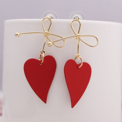 EK553 New Style Gold Color Big Metal Bowknot Heart Drop Earrings for Women Handmade Sweet Wedding Jewelry Pendientes Gift
EK553 New Style Gold Color Big Metal Bowknot Heart Drop Earrings for Women Handmade Sweet Wedding Jewelry Pendientes Gift