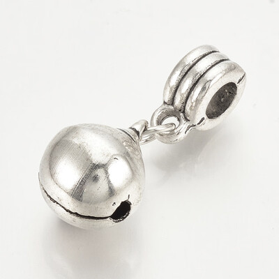 Alloy European Dangle Beads Large Hole Pendants Bell Antique Silver 30mm Hole 45mm Bell 15x115mm
Alloy European Dangle Beads Large Hole Pendants Bell Antique Silver 30mm Hole 45mm Bell 15x115mm