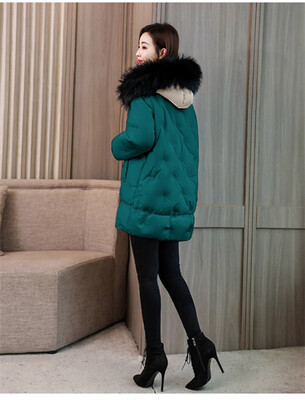 Winter new casual cotton clothing thick warm large fur collar color hooded cotton coat 90249
Winter new casual cotton clothing thick warm large fur collar color hooded cotton coat 90249