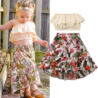 Fashion Kids Little Baby Girl Ruffle Crop Tube Tops Floral Maxi Skirt Dress Outfits Set 1-7 Years
Fashion Kids Little Baby Girl Ruffle Crop Tube Tops Floral Maxi Skirt Dress Outfits Set 1-7 Years