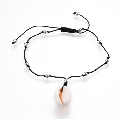 Nylon Cord Braided Charm Anklets with Spiral Shell Beads&304 Stainless Steel Findings Black 8-12"12-38"215315cm Sh
Nylon Cord Braided Charm Anklets with Spiral Shell Beads&304 Stainless Steel Findings Black 8-12"12-38"215315cm Sh
